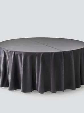 melns galdauts apaļam galdam edwell tekstila noma